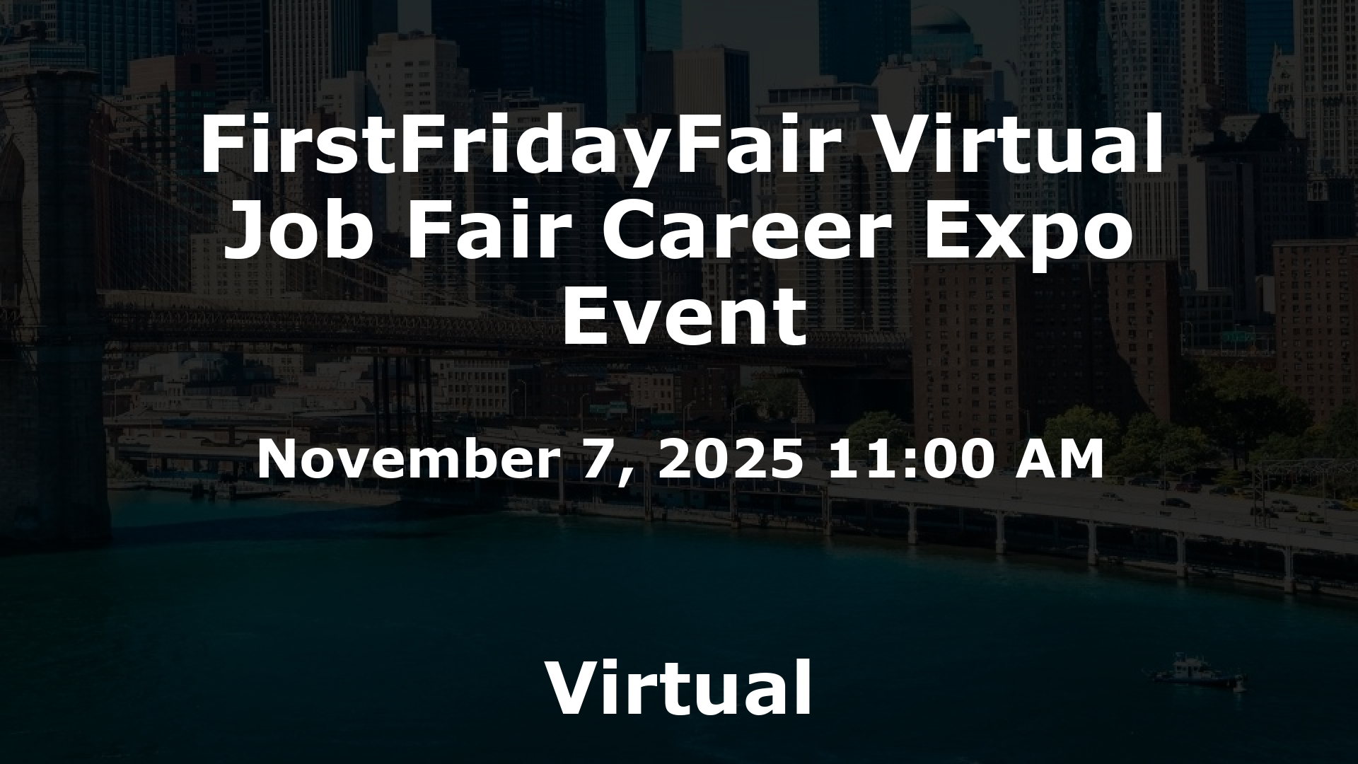FirstFridayFair Virtual Job Fair Career Expo Event event image